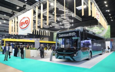 BYD apresenta inovações em ônibus elétricos na UITP 2023, em Barcelona