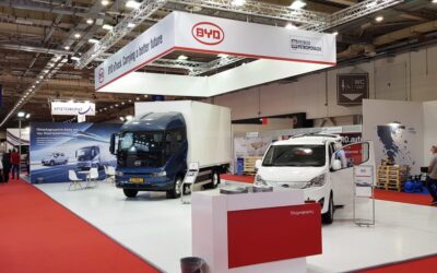 BYD apresenta seus caminhões e furgões 100% elétricos na na Cargo Truck & Van Expo 2021, na Grécia