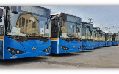 BYD entrega 33 ônibus 100% elétricos para Barbados