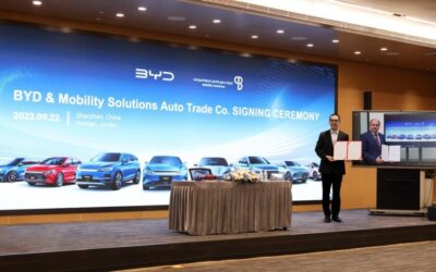 BYD torna-se parceira da Mobility Solutions Auto Trade Company na Jordânia