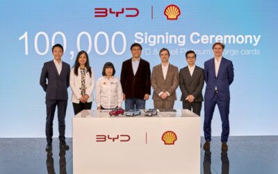 BYD e Shell fecham parceria para 100.000 clientes de veículos elétricos