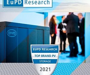 BYD Recebe Selo EuPD 2021 “Top Brand PV” para soluções de armazenamento