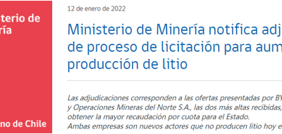 BYD adquire cota de 80.000 toneladas de lítio metálico no Chile