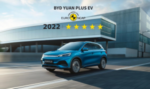 BYD YUAN PLUS EV atinge pontuação Cinco Estrelas em testes de segurança Euro NCAP