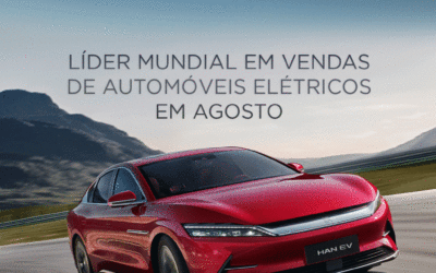 BYD lidera as vendas mundiais de veículos elétricos em agosto