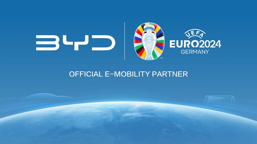 BYD agora é parceira oficial do maior campeonato de futebol da Europa, a UEFA EURO 2024™