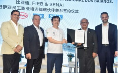 SENAI e BYD Auto do Brasil assinam acordo de cooperação para projetos nas áreas educacional, tecnológica e científica